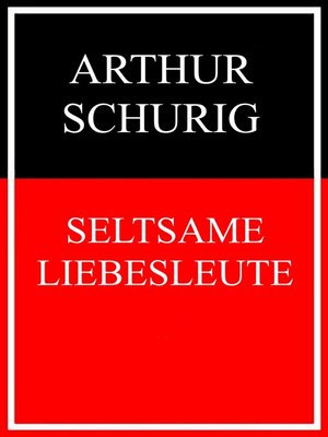 cover image of Seltsame Liebesleute